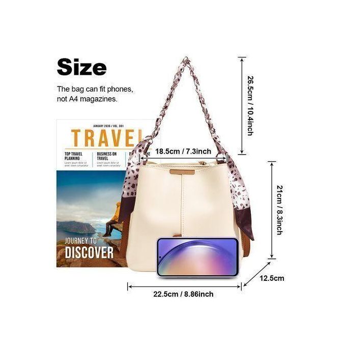 Sac seau pour femmes, sac à bandoulière avec ruban pour dames, sac à main multi-usage bandoulière croisée