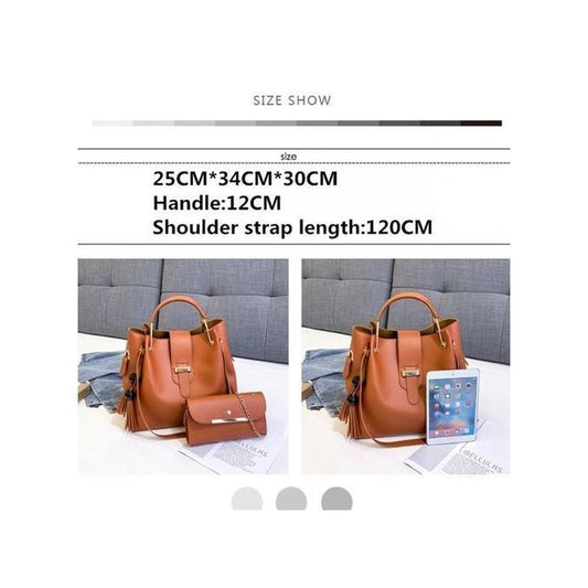 3 PCS Sacs à Main Pour Femmes Sac à Bandoulière Unique Portefeuille Sacs Hobo