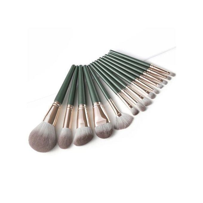 Ensemble De 14 Crayons à Sourcils Cosmétiques à Poils Souples - Vert