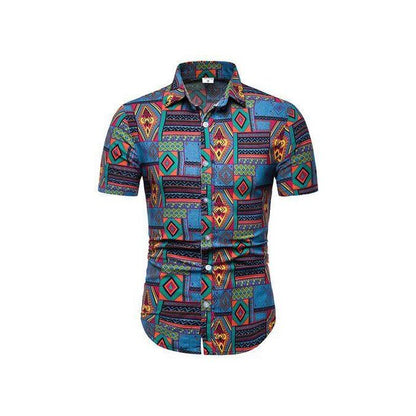 Chemises de plage hawaïennes à manches courtes vintage décontractées pour hommes - Multi