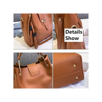 3 PCS Sacs à Main Pour Femmes Sac à Bandoulière Unique Portefeuille Sacs Hobo