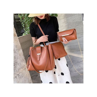 3 PCS Sacs à Main Pour Femmes Sac à Bandoulière Unique Portefeuille Sacs Hobo