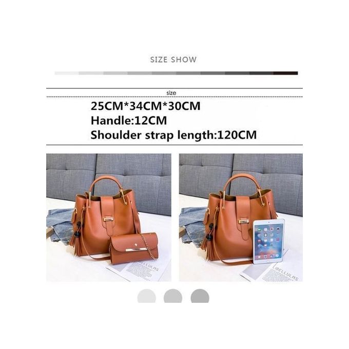 3 PCS Sacs à Main Pour Femmes Sac à Bandoulière Unique Portefeuille Sacs Hobo